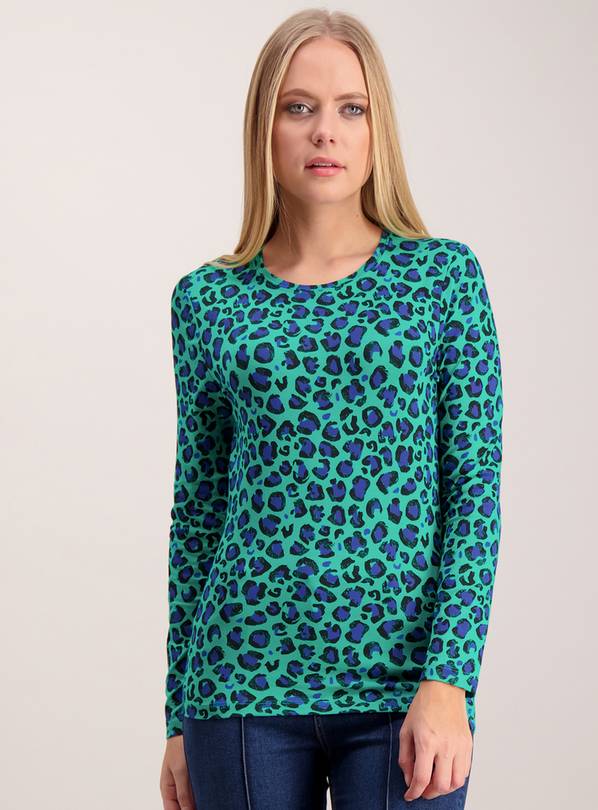 Multicoloured Animal Print Long-Sleeved Top - 26